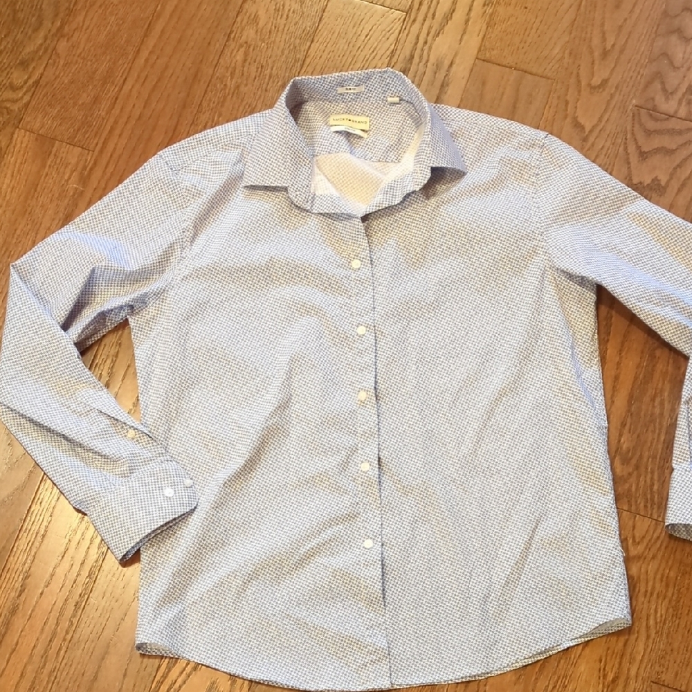 Lucky Brand Light Blue Pattern Button Down Shirt
